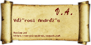 Városi András névjegykártya