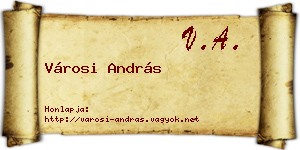 Városi András névjegykártya