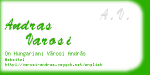 andras varosi business card